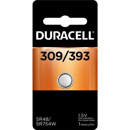 DURACELL Silver Oxide 309/393 1.5 V 80 Ah Electronic/Watch Battery D309/393BPK
